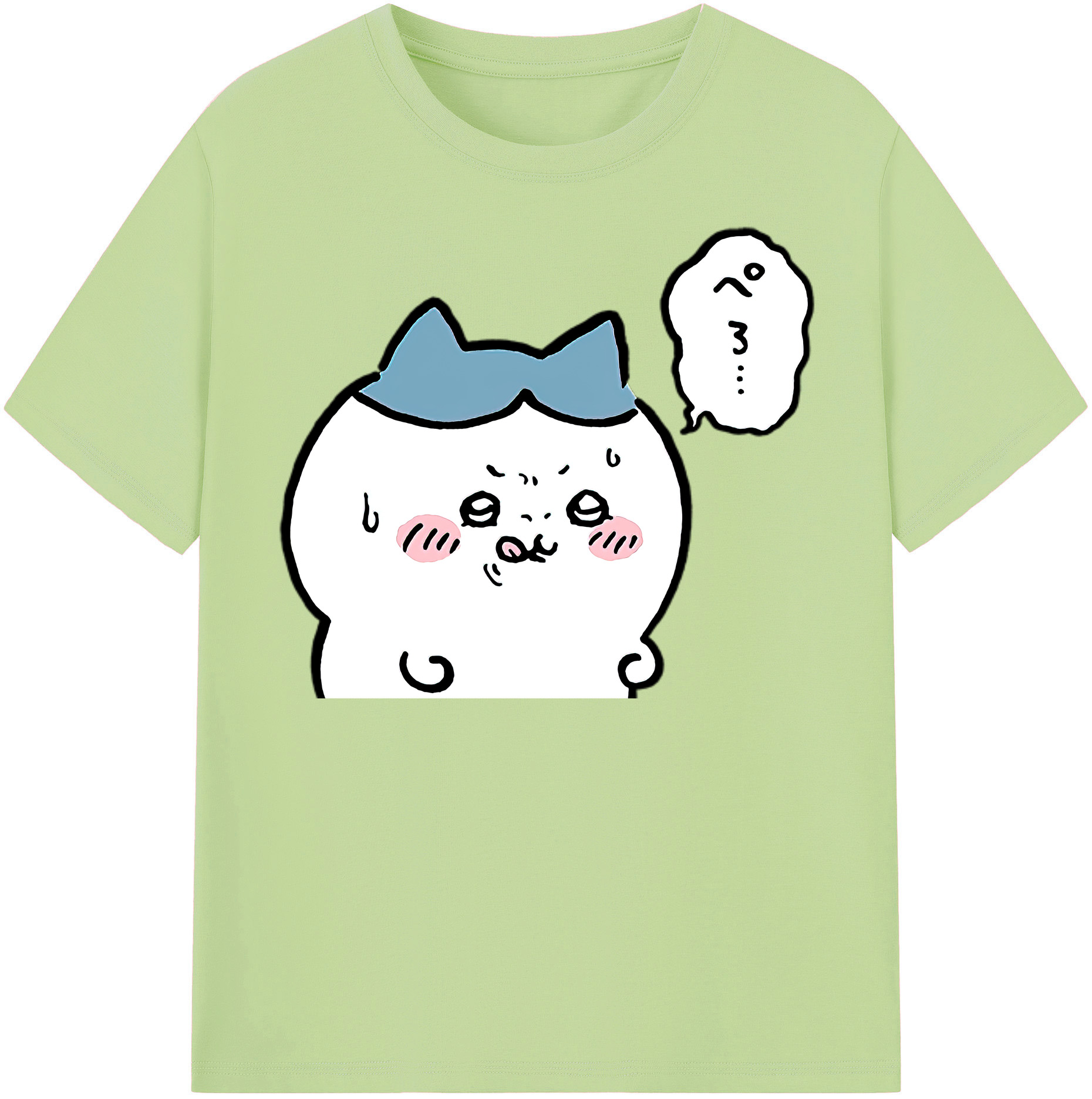 （画像用） ちいかわ ハチワレ Chii-kawa hachiware 綿100％半袖Tシャツ（フロントプリント）